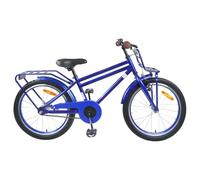 Teenpull Children's Bicycle 18 Inch Dark Blue for 5-7 Years, Steel Frame with Mudguard and Bell, 1-Speed Single Gear, Ergonomic Saddle, Stable Brake System for Safe Driving Fun in the Park and
