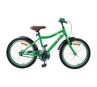 Teenpull Children's Bicycle 18 Inch Green with Steel Frame and Adjustable Handlebar, Saddle for 5-7 Years, Suitable for Road, Outdoor, Leisure, Safe Driving Fun with Brake and Bell