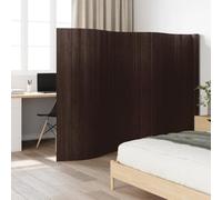 Teenpull Dark Brown Bamboo Room Divider 600 x 165 cm Folding Wall Privacy Screen Divider Partition Wall for Living Room Bedroom Office with Natural Look and Durable Finish