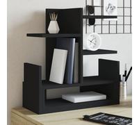 Teenpull Desk Organiser Black Made of Wood 49 x 20 x 52.5 cm with Shelf for Folders, Tabs, Document Folder, Pen Holder and Office Organisation at Home or in the Office