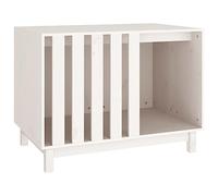 Teenpull Dog Kennel White Solid Pine 90 x 60 x 67 cm Weatherproof and Insulated with Robust Frame, Spacious Retreat for Indoor and Outdoor Use, Modern Design for Garden and Patio