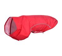 Teenpull Dog Raincoat with Reflective Stripes Polyester Red XS Waterproof Adjustable for Winter, Autumn and Rain Walks as Practical Weather Protection