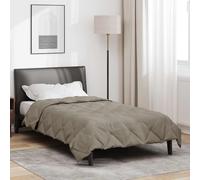 Teenpull Full Year Duvet Light Grey 220 x 135 cm, Microfiber Polyester Fiberfill, Quilted Bed Comforter, Anti-Allergic, Wrinkle Resistant