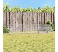 Teenpull Galvanised Steel Chicken Cage Silver 430 x 100 x 85 cm Weatherproof Outdoor Enclosure for Garden and Patio Robust Metal Cage with Practical Assembly and Safe Protection for Chickens