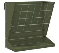 Teenpull Hay Feeder Olive Green Cold-Rolled Steel 71 x 33 x 70 cm with Hanging Mechanism for Indoor Outdoor Use, Weatherproof, 5 kg Capacity, Practical Tray Dispenser