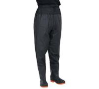 Teenpull Hip Waders with Boots Black Size 44 PVC Coated Polyester Waterproof Non-Slip Breathable Ideal for Fishing Hunting Outdoor on the Stream River Lake Shore
