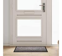 Teenpull Light Grey Teddy Fabric Door Mat, 80x60x1.2 cm Rectangular Floor Mat for Entryway, Indoor Anti-Slip & Anti-Fatigue, Machine Washable