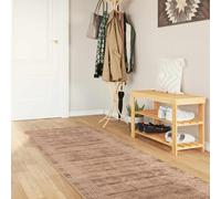 Teenpull Marsa Carpet Runner, White, 80 x 450 cm, Polyester and PVC, Washable, Non-Slip, Short Pile, Modern for Hallway, Bedroom, Living Room, Cuddly Flooring