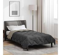 Teenpull Modern Summer Duvet, Light Grey Anthracite Microfiber, 200 x 140 cm, Extra Soft, Breathable Quilted Comforter for Warm Nights