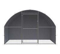 Teenpull Outdoor Chicken Coop 3 x 2 x 2 m Galvanised Steel Weatherproof Small Animal Hutch with Water-Repellent Roof Large Rodent Cage Enclosure for Rabbits Guinea Pigs and Rabbits in the Garden