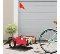 Teenpull Oxford Fabric Powder Coated Iron Bicycle Trailer 122 x 53 x 33 cm with Large Tires and Reflectors, Versatile Transport Trailer for Luggage, Camping, Trip and Travel