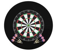 Teenpull Professional Sisal Dartboard with 6 Darts Steel Tip, Barrel and Flight, 45 cm Diameter, Includes Eva Surround for Training, Tournament and Leisure Game