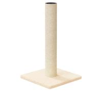Teenpull Scratching Post Cream with Sisal Wrapped Column and Soft Plush 22 x 22 x 45 cm Compact Stable for Climbing and Claw Care in the Living Room Indoor Cat Furniture Playground