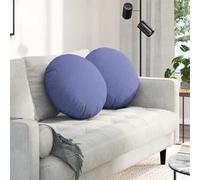 Teenpull Seat Cushion Jeans Blue Pack of 2 Diameter 50 x 19 cm Fabric Seat Cushion for Chair Bench Armchair Stool Living Room Dining Room Balcony Patio Soft Non-Slip Removable Washable Ergonomic