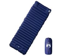 Teenpull Self-Inflating Sleeping Mat with Cushion, Navy Blue, 190 x 68 x 10 cm, 40D Nylon Camping Mat, Easy Foldable with Foot Pump, Thermal Mat for Hiking, Trekking, Camping, Outdoor, Travel, Comfort