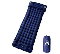 Teenpull Self-Inflating Sleeping Mat with Cushion, Navy Blue, 200 x 75 x 10.5 cm, Easy to Fold, for Camping, Hiking, Trekking and Outdoor Travel with Integrated Foot Pump and Repair Kit