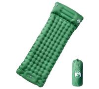 Teenpull Self-Inflating Sleeping Mat with Pillow Green, 200 x 75 x 10.5 cm, 40D Nylon with TPU Coating, Lightweight Foldable Sleeping Mat for Camping, Trekking, Hiking, Outdoor, Picnic, Travel