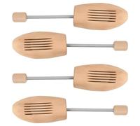 Teenpull Shoe Tree 2 Pairs 35-38 Solid Lotus Wood Adjustable with Spiral Spring Compact and Odour Binding for Leather and Sports Shoes Shoe Care Wrinkle Free Shoe Shaper Shoe Cabinet