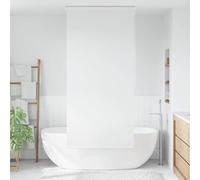 Teenpull Shower Roller Blind 120 x 240 cm White Semi-Transparent EVA Water-Repellent and Quick-Drying with Pull Cord Can be Mounted Left or Right for Bathtub, Shower and Bathroom