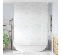 Teenpull Shower Roller Blind 140 x 240 cm Splash Design Made of 100% EVA Water-Repellent and Quick-Drying with Pull Cord Can be Mounted Left or Right Includes Mounting Material