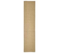Teenpull Sisal carpet, scratching post accessories, 66 x 300 cm, made of 100% sisal with non-slip backing for cat furniture, claw care and climbing in the living room as a retreat and lying surface
