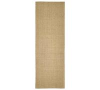 Teenpull Sisal Rug for Scratching Post, 100 x 300 cm, 100% Sisal with Non-Slip Latex Backing, Scratching Board, Climbing Wall, Cat Furniture for Claw Care and Indoor Use, Living Room