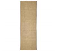 Teenpull Sisal Rug for Scratching Post 66 x 200 cm, 100% Sisal with Non-Slip Latex Backing, Robust Scratching Post Accessories for Scratching, Climbing and Sleeping on Scratching Board, Lounger