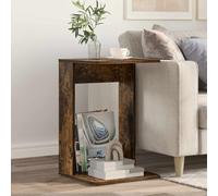 Teenpull Smoked Oak Side Table Made of Wood Material 40 x 38 x 62.5 cm Rectangular Storage Table for Living Room and Bedroom Sturdy Coffee Table with Modern Look Ideal for Sofa, Lamp