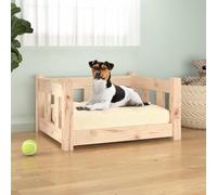Teenpull Solid Pine Dog Bed, 55.5 x 45.5 x 28 cm, Robust Pet Bed for Dogs, Puppies, Cats, Cosy Indoor Sleeping Area
