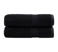 Teenpull SOLUND Premium Shower Towels, 2-Pack Black 70x140 cm, 600 GSM Ring-Spun Cotton, OEKO-TEX Certified, Absorbent & Durable for Bathroom Use