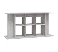 Teenpull Sonoma Aquarium Stand, Grey, Made of Wood Material, 120 x 40 x 60 cm, Sturdy Aquarium Cabinet with Storage Space, Modern Shelf with Compartments and Doors for Living Room, Office, Bedroom