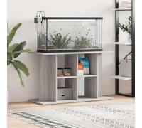 Teenpull Sonoma Aquarium Stand, Grey, Wood, 100 x 40 x 60 cm, Sturdy Aquarium Cabinet with Storage Space and Doors, Modern Furniture for Living Room, Office, Bedroom, Hallway