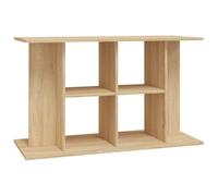 Teenpull Sonoma Oak Aquarium Stand Wood Material 100 x 40 x 60 cm Sturdy Aquarium Cabinet with Storage Space for Living Room Office Bedroom Space-Saving and Modern