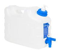 Teenpull Water Container 10 L with Tap and Soap Dispenser Made of Food-Grade HDPE Plastic, Stackable and Leak-Proof, with Carry Handle and Practical Storage for Camping, Household