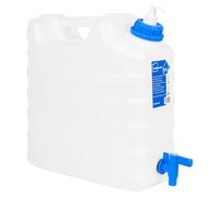 Teenpull Water Container with Tap and Soap Dispenser 15 L Made of HDPE Plastic, Stackable and Leak-Proof, with Carry Handle and Practical Closure, Ideal for Camping, Outdoor and Household