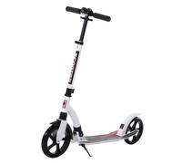 Teens Adult Kick Scooter Foldable Adjust Aluminum For Age 14 White HOMCOM