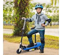 Teens Adult Ride on Powered Scooter with Adjustable Seat and Brake HOMCOM Blue One Size