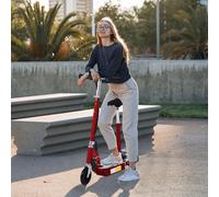 Teens Adult Ride on Powered Scooter with Adjustable Seat and Brake HOMCOM Red One Size