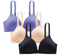 Teens Girls Seamless Bras Everyday Underwear Wire Free Brassiere Push Up Padded Unlined Bralettes for 12-18 Years Girls and Women Lingerie - 3 Pack