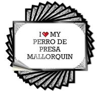 Teens Stuff Bumper Sticker - I Love My Perro De Presa Mallorquin Fire Durable Sticker Easy Apply for Teen Decor(6X9CM)