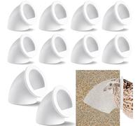 Teenyyou 10 Pack Quail and Chick Port Feeder DIY Feed Saver Port No Waste Chicken Feeder Quail Supplies for Coturnix Small Poultry Farm Bucket Bin Container