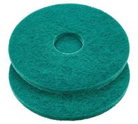 Teenyyou 2 Pcs 13" Commercial Cleaning Orbiter Pad Green Floor Maintenance Pads Non Woven Scrubbing Floor Pads for Floor Buffer Machine
