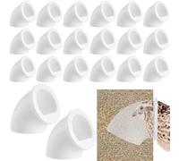 Teenyyou 20 Pack Quail and Chick Port Feeder DIY Feed Saver Port No Waste Chicken Feeder Quail Supplies for Coturnix Small Poultry Farm Bucket Bin Container