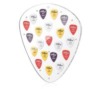 Teenyyou 21 Slots Picks Guitar Pick Display Case Holder Wall Mountable Guitar Pick Storage Holder Case Gifts for Men Music Lovers Players Guitarist Collectible Decoration(Clear-2)