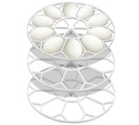 Teenyyou 3 Pcs 10 Egg Capacity Tray Jumbo Goose Turkey Peacock Egg Heavy Breeds Tray Compatible with JGT360 Nurture Right 360 Incubator Turner, White