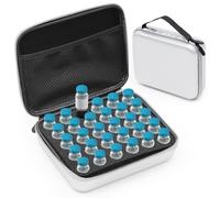 Teenyyou 30 Slots Insulin Peptide Fridge Carrying Case Vial Holder Storage Protector Bag, Fits Standard 10ml Vials, Insulin Cooler Travel Kits Case Organizer Diabetes Protector(Silver Gray)