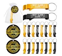 Teenyyou 35 Sets Class Reunion Favors Include Bottle Opener Keychains Best Class Ever Keychain Thank You Cards and Organza Bags Happiness Reunited Gift for High School College