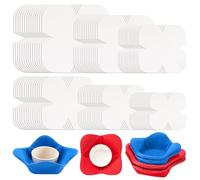 Teenyyou 36 Pcs Bowl Cozy Batting Pre Cut 6 Size Bowl Cozy Template Pattern Wrap Cut on Fold Template for Sewing DIY 7/8/9/10/11/12 Inch, Microwave Safe