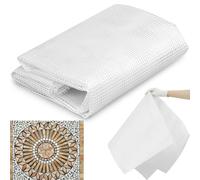 Teenyyou 36" X 76" Mosaic Mesh for Back Mounted Tile Fiberglass Mosaic Mesh Backing Boast for Tile Installation Supplies Tools (Non Sticky)
