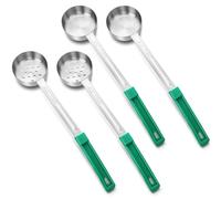 Teenyyou 4 Pcs Portion Control Serving Spoons Portion Control Spoons Ladle Spoon Food Measuring Utensils Portion Control Slotted and Unslotted Portion Scoops for Weight Loss(Green,4oz)